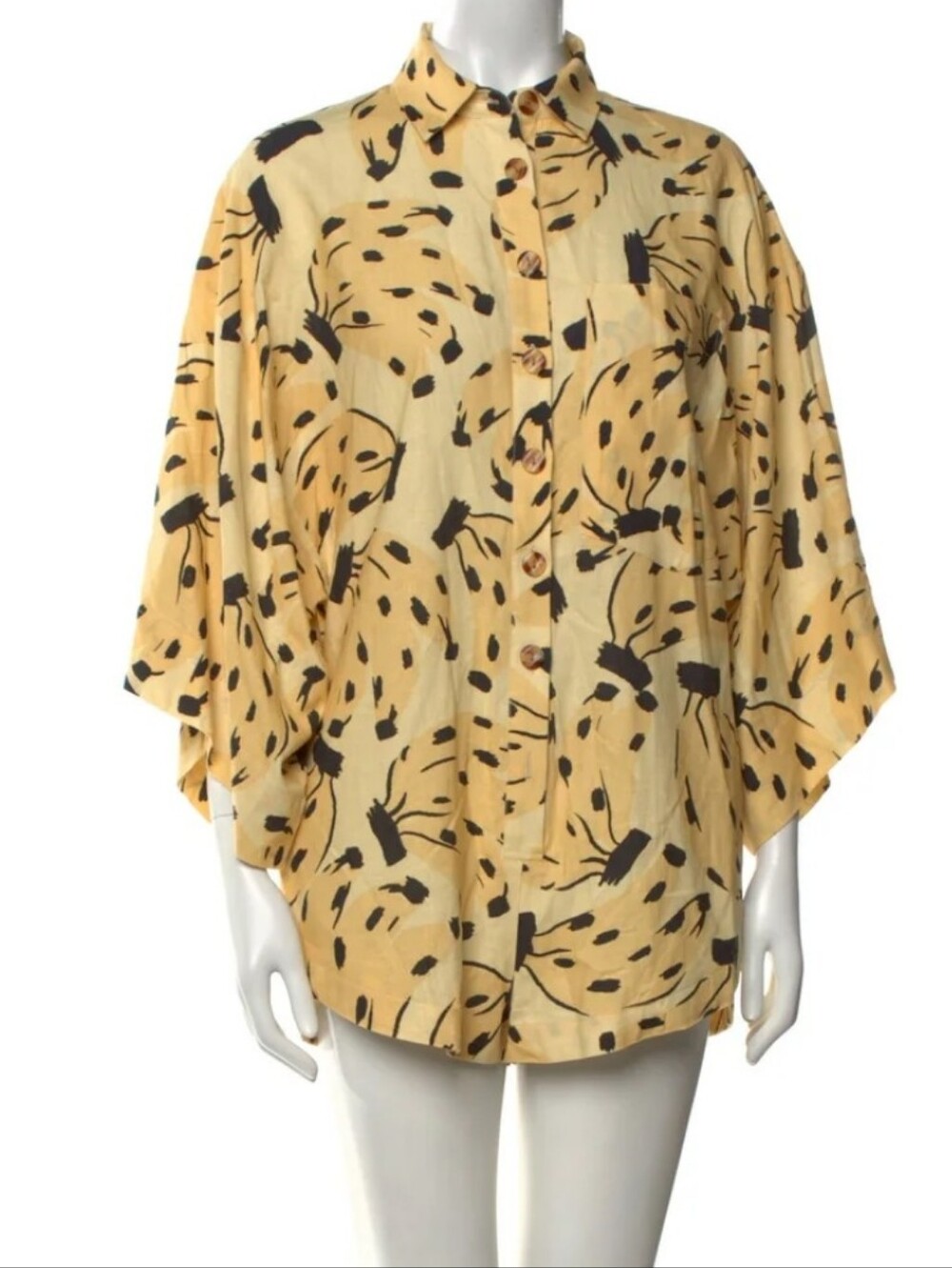 Farm Rio🍌BANANAS Print Linen Jumpsuit with Side Pockets XS Excellent Condition